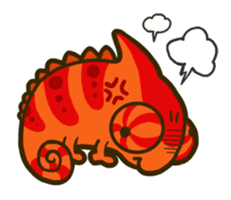 Chameleon is a colorful sticker #152206