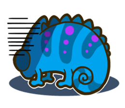 Chameleon is a colorful sticker #152208