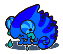 Chameleon is a colorful sticker #152209