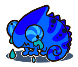 Chameleon is a colorful sticker #152209