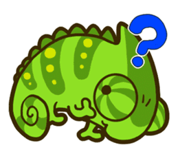 Chameleon is a colorful sticker #152213