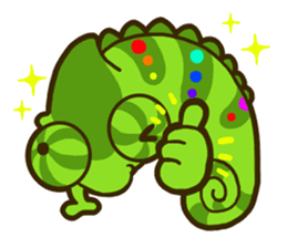 Chameleon is a colorful sticker #152214