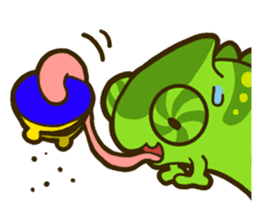 Chameleon is a colorful sticker #152217