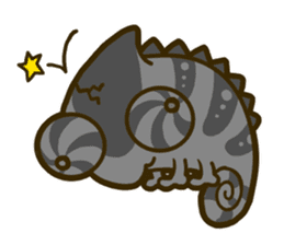 Chameleon is a colorful sticker #152218