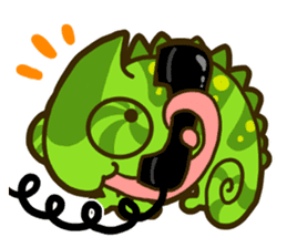 Chameleon is a colorful sticker #152222