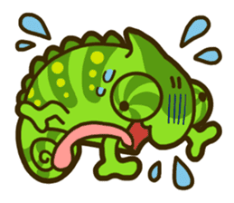 Chameleon is a colorful sticker #152224