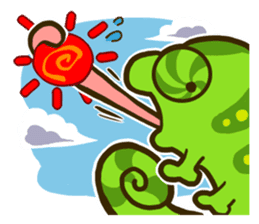 Chameleon is a colorful sticker #152228