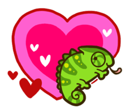 Chameleon is a colorful sticker #152236