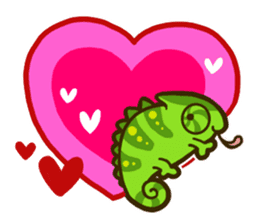 Chameleon is a colorful sticker #152236