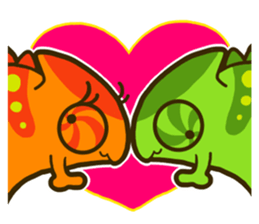 Chameleon is a colorful sticker #152237