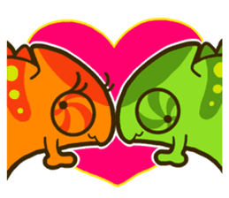 Chameleon is a colorful sticker #152237