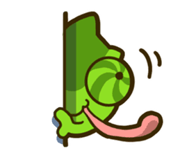 Chameleon is a colorful sticker #152240