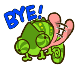 Chameleon is a colorful sticker #152243