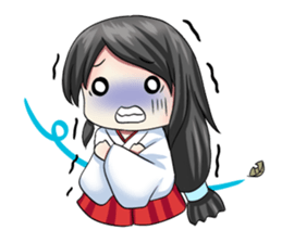 A japanese shrine maiden. sticker #154972