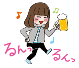 The fatigued office lady Sachiko. sticker #155723