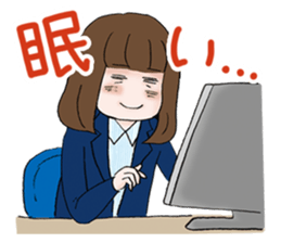 The fatigued office lady Sachiko. sticker #155744