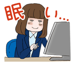 The fatigued office lady Sachiko. sticker #155744