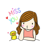 Happiness with A little duck sticker #156199