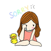 Happiness with A little duck sticker #156200