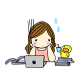 Happiness with A little duck sticker #156202