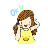 Happiness with A little duck sticker #156203