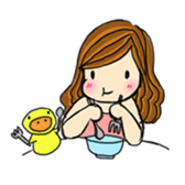 Happiness with A little duck sticker #156205