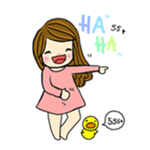 Happiness with A little duck sticker #156206