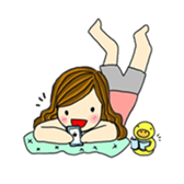 Happiness with A little duck sticker #156207