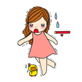 Happiness with A little duck sticker #156209