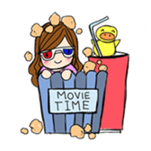 Happiness with A little duck sticker #156221