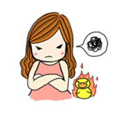 Happiness with A little duck sticker #156226