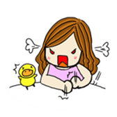 Happiness with A little duck sticker #156228