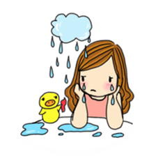 Happiness with A little duck sticker #156230