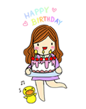 Happiness with A little duck sticker #156231