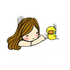 Happiness with A little duck sticker #156232