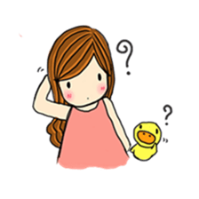 Happiness with A little duck sticker #156234