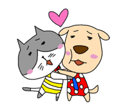 Cat and Dog sticker #156362