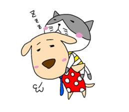 Cat and Dog sticker #156365