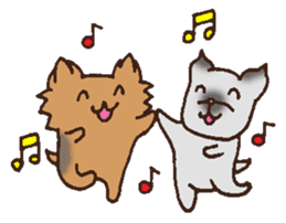 Betty & Kinako's happy life sticker #158970