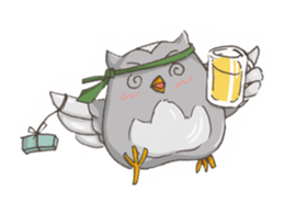 Owl Basket sticker #159205