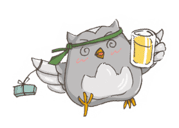 Owl Basket sticker #159205