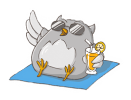 Owl Basket sticker #159216