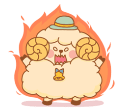 mofu-mofu sheep sticker #159931