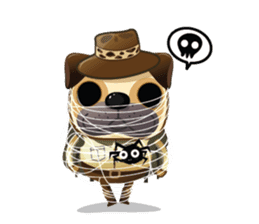 Jurassic Pug sticker #160622