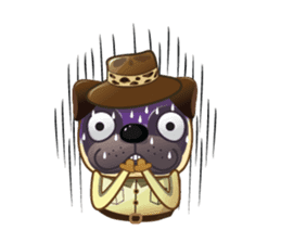 Jurassic Pug sticker #160624