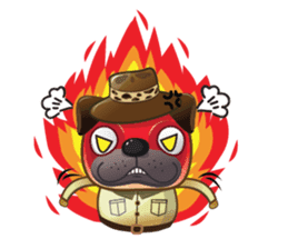 Jurassic Pug sticker #160625