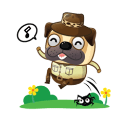 Jurassic Pug sticker #160626