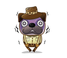 Jurassic Pug sticker #160629