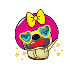 Jurassic Pug sticker #160630