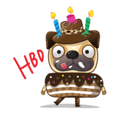 Jurassic Pug sticker #160631